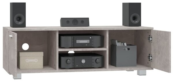 Betonszürke szerelt fa TV-szekrény 120 x 34,5 x 35 cm