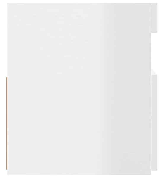 Magasfényű fehér TV-szekrény LED-lámpákkal 120 x 35 x 40 cm