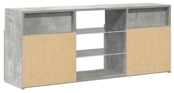 Szürke TV-szekrény LED-világítással 120 x 30 x 50 cm