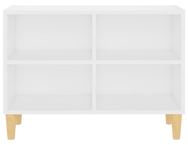Fehér TV-szekrény tömör falábakkal 69,5 x 30 x 50 cm