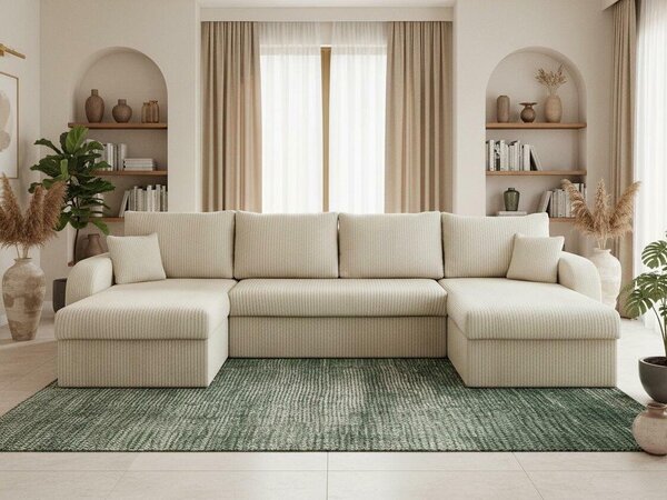 Sarokkanapé Comfivo Melissa II, Kárpit, 80x304x140cm