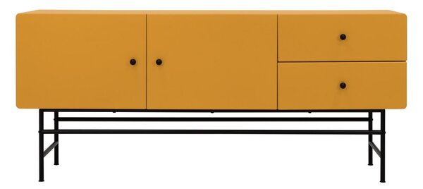 Sárga alacsony komód 68.5x68.5 cm Cocktail - Tenzo