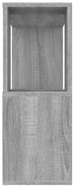 Szürke sonoma színű térelválasztó könyvszekrény 80 x 24 x 63 cm
