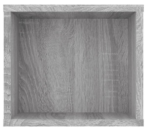 Szürke sonoma színű szerelt fa függő TV-szekrény 100x30x26,5 cm