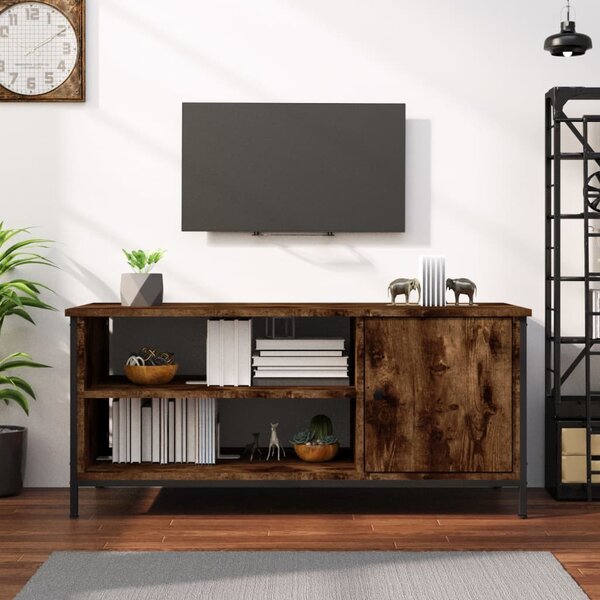 Füstös tölgy színű szerelt fa TV-szekrény 100 x 40 x 45 cm