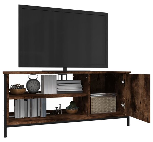Füstös tölgy színű szerelt fa TV-szekrény 100 x 40 x 45 cm