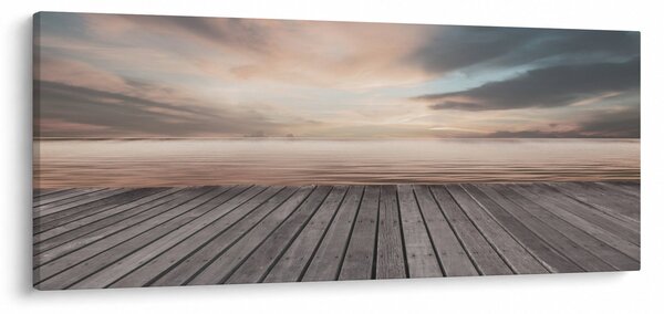 Kép - Móló naplementében (120x50 cm)