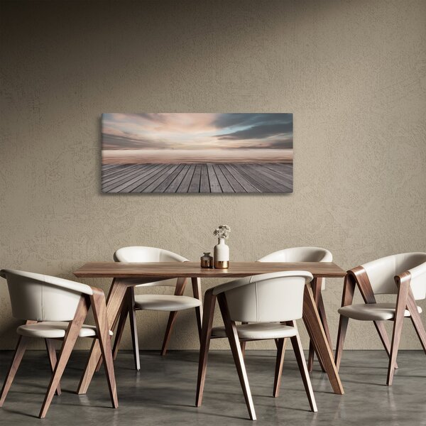 Kép - Móló naplementében (120x50 cm)