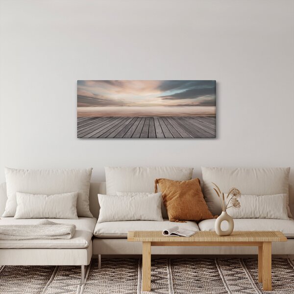 Kép - Móló naplementében (120x50 cm)