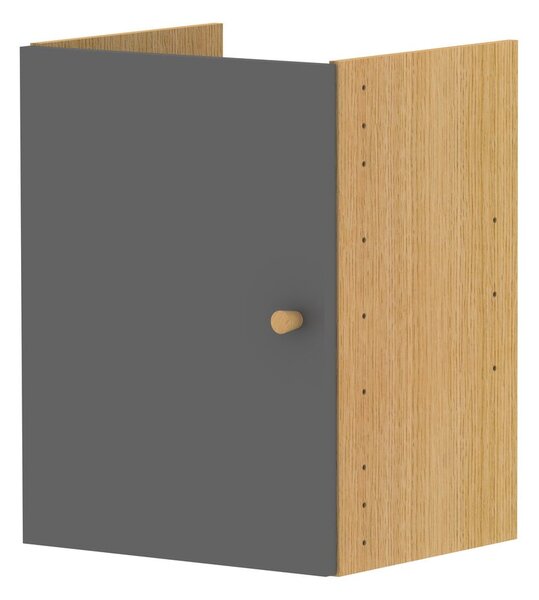 Sötétszürke ajtós modul 33x43 cm Z Cube - Tenzo
