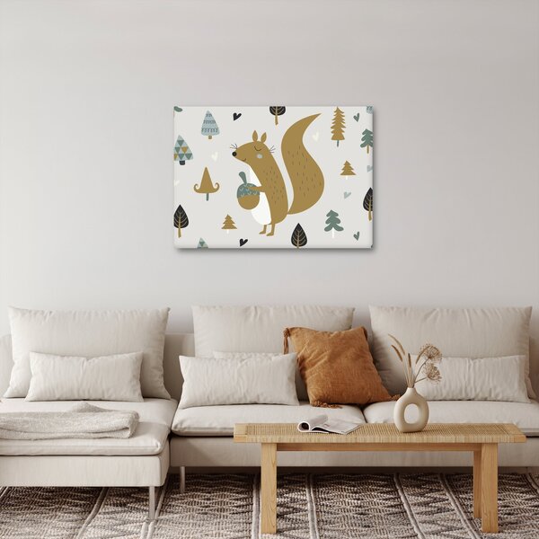 Kép - Mókus dióval (70x50 cm)