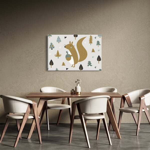 Kép - Mókus dióval (90x60 cm)