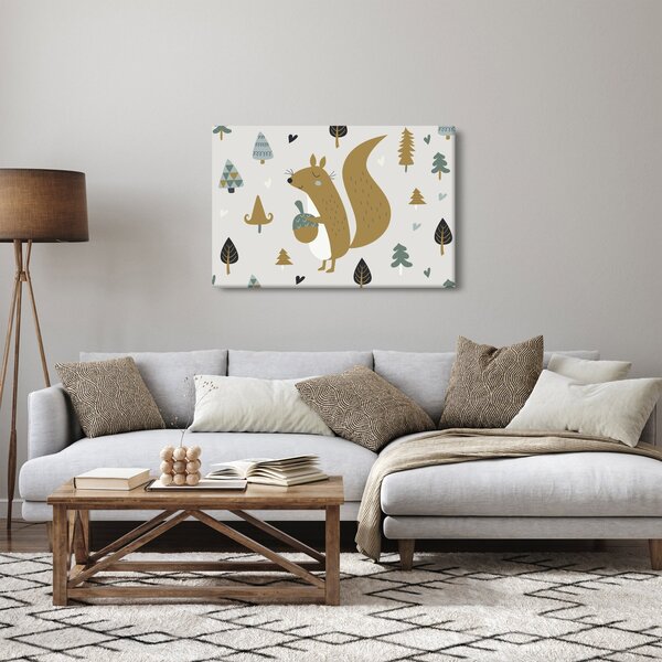 Kép - Mókus dióval (90x60 cm)