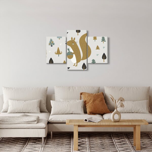 Kép - Mókus dióval (90x60 cm)