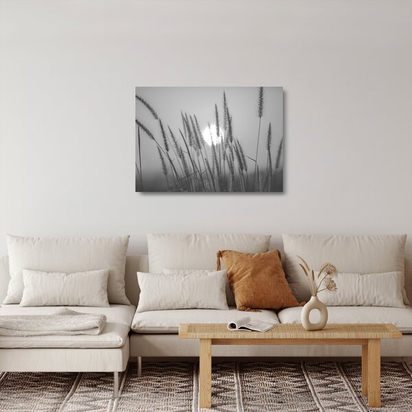 Üveg kép - Mező naplementében (70x50 cm)