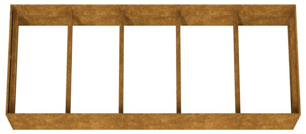 Corten acél kerti magaságyás 200x80x40 cm