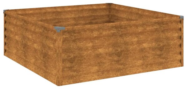 Corten acél kerti magaságyás 100x100x36 cm