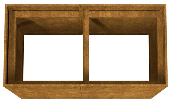 Corten acél növénytartó 80x40x80 cm