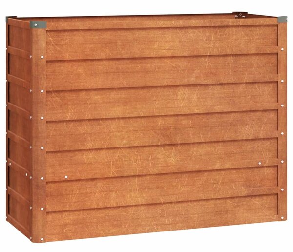 Rozsda színű corten acél kerti magaságyás 100 x 40 x 77 cm