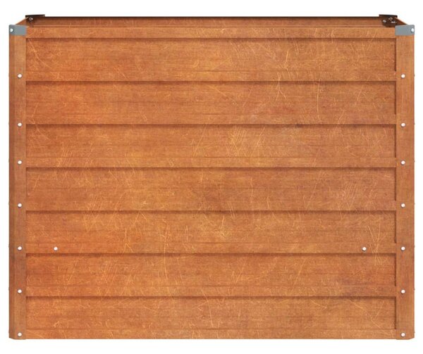 Rozsda színű corten acél kerti magaságyás 100 x 40 x 77 cm
