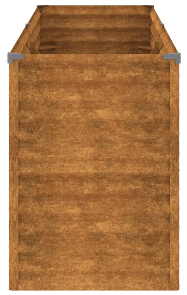 Corten acél kerti magaságyás 196 x 50 x 69 cm