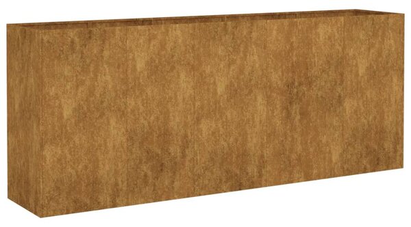 Corten acél kerti magaságyás 200x40x80 cm