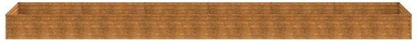 Corten acél kerti magaságyás 579x100x36 cm