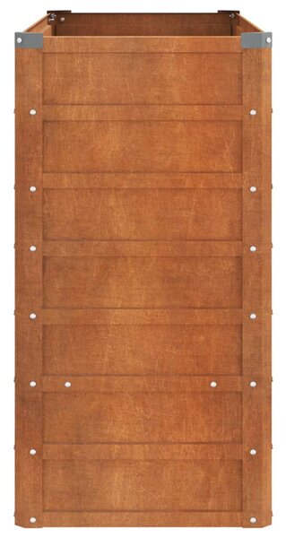 Rozsda színű corten acél kerti magaságyás 100 x 40 x 77 cm