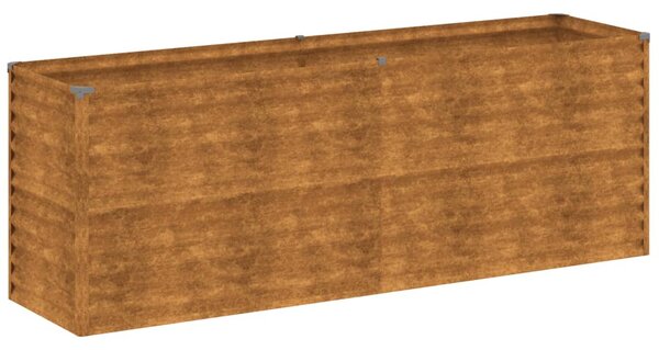 Corten acél kerti magaságyás 196 x 50 x 69 cm
