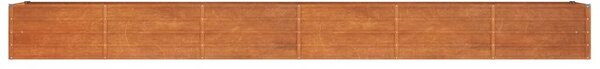 Rozsda színű corten acél kerti magaságyás 480 x 80 x 45 cm