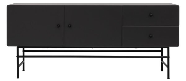 Fekete alacsony komód 68.5x68.5 cm Cocktail - Tenzo