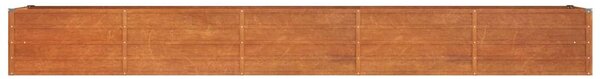 Rozsda színű corten acél kerti magaságyás 400 x 80 x 45 cm