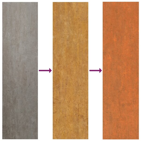 Rozsda színű corten acél kerti magaságyás 100 x 100 x 45 cm