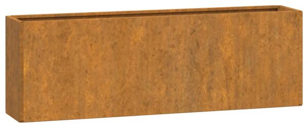 2 db rozsda színű corten acél fali növénytartó 53 x 10 x 17 cm