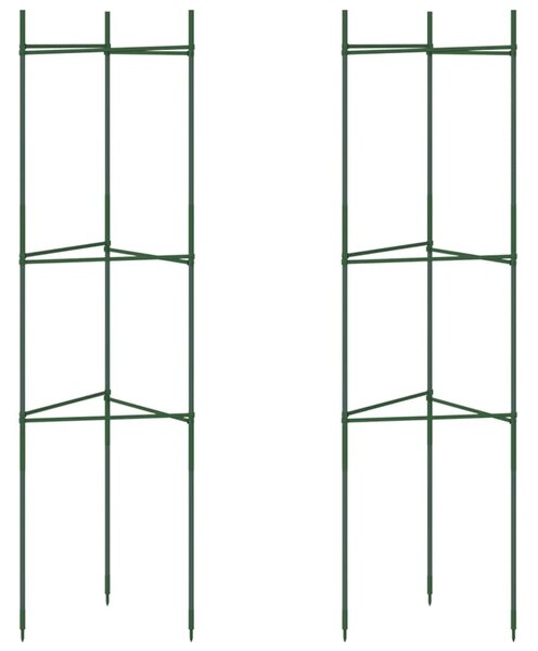 VidaXL 2 db acél és PP paradicsom ketrec 116 cm
