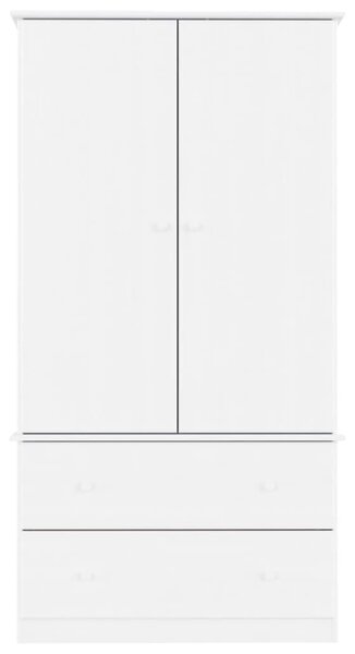 ALTA fehér tömör fenyőfa ruhásszekrény 90x55x170 cm