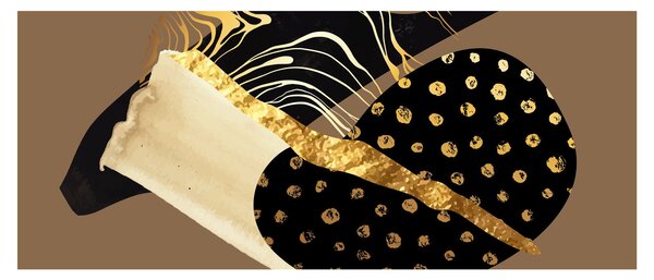 Kép - Absztrakció aranybarna N⁰1 (120x50 cm)