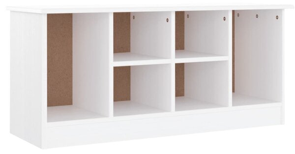 ALTA fehér tömör fenyőfa cipőszekrény 100x35x45 cm