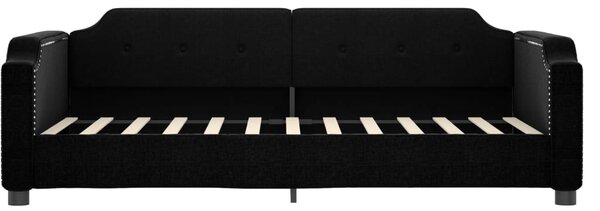 Fekete kihúzható szövet heverő 80 x 200 cm