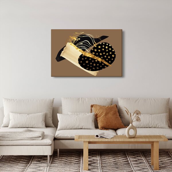 Kép - Absztrakció aranybarna N⁰1 (90x60 cm)