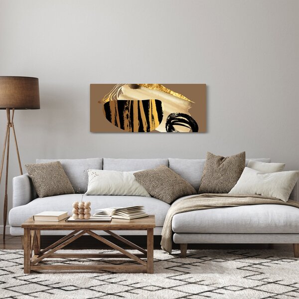 Kép - Absztrakció aranybarna N⁰2 (120x50 cm)