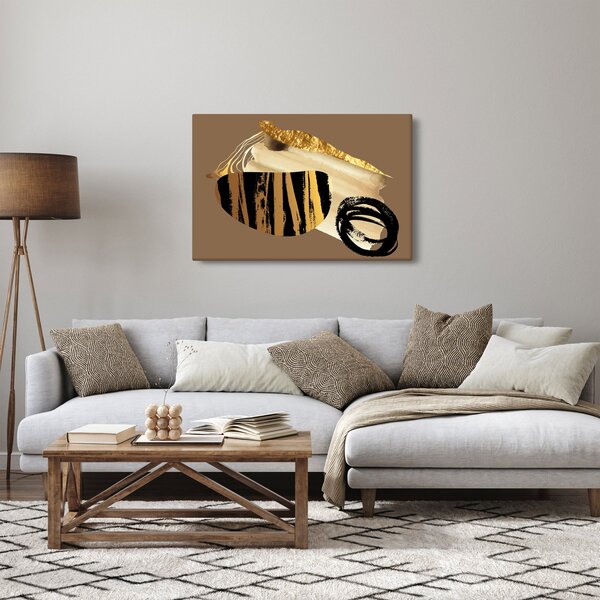 Kép - Absztrakció aranybarna N⁰2 (90x60 cm)