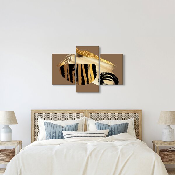 Kép - Absztrakció aranybarna N⁰2 (90x60 cm)