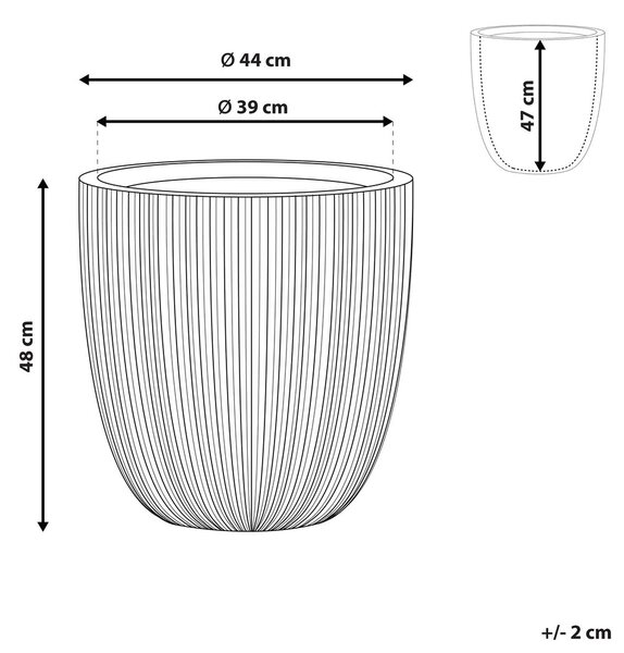 Virágcserép CHIOS 44 cm Bézs