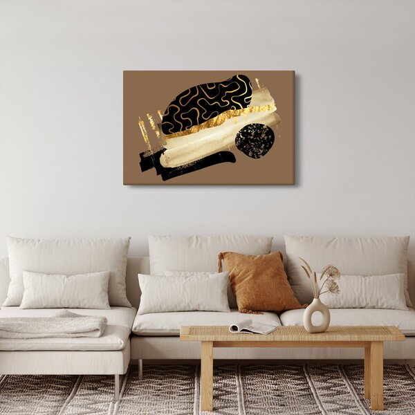 Kép - Absztrakció aranybarna N⁰3 (90x60 cm)