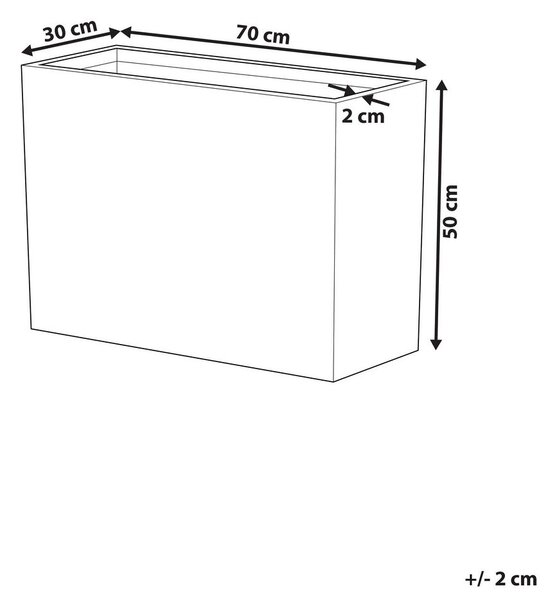 Virágcserép EDESSA 70 cm Szürke