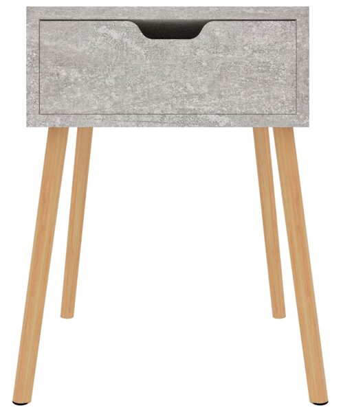 Betonszürke szerelt fa éjjeliszekrény 40 x 40 x 56 cm