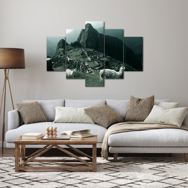 Kép - Lámák a perui Machu Picchunál (150x105 cm)