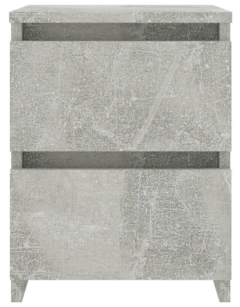 2 db betonszürke szerelt fa éjjeliszekrény 30 x 30 x 40 cm