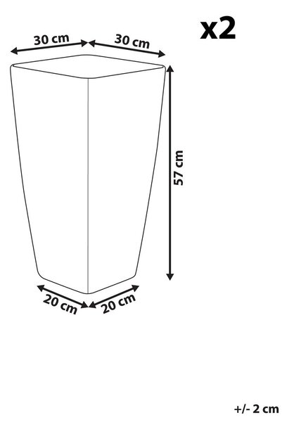 Kétdarabos virágcserép szett MODI 30 cm Arany
